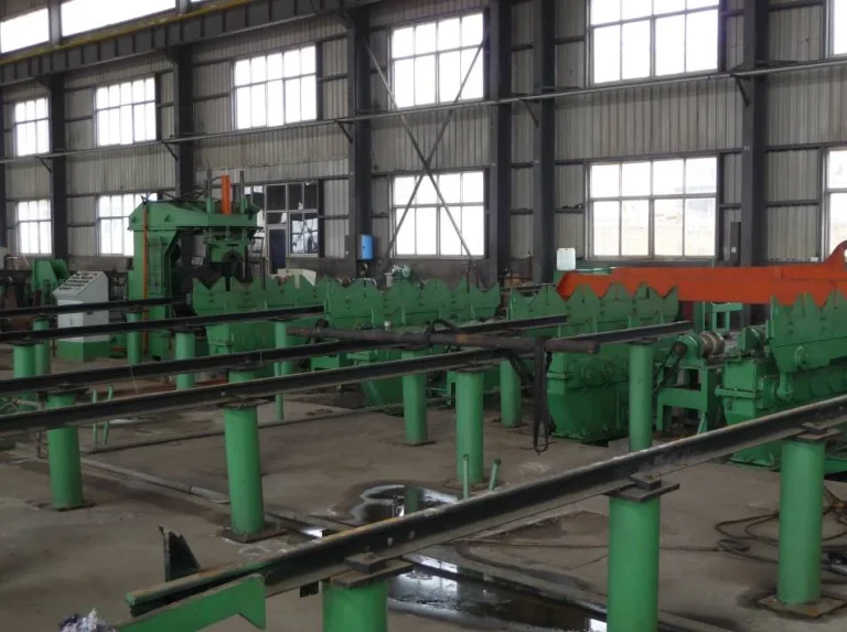 API line pipe mill entry section with steel coil uncoiler and accumulator