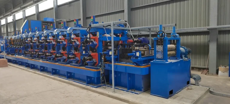 Automatic tube mill line, drive side