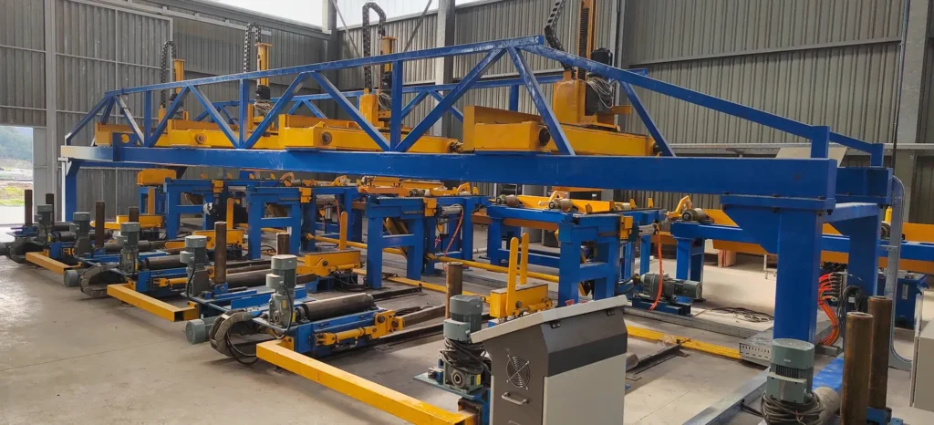 Long blue PLC automatic tube mill line for round and square pipe