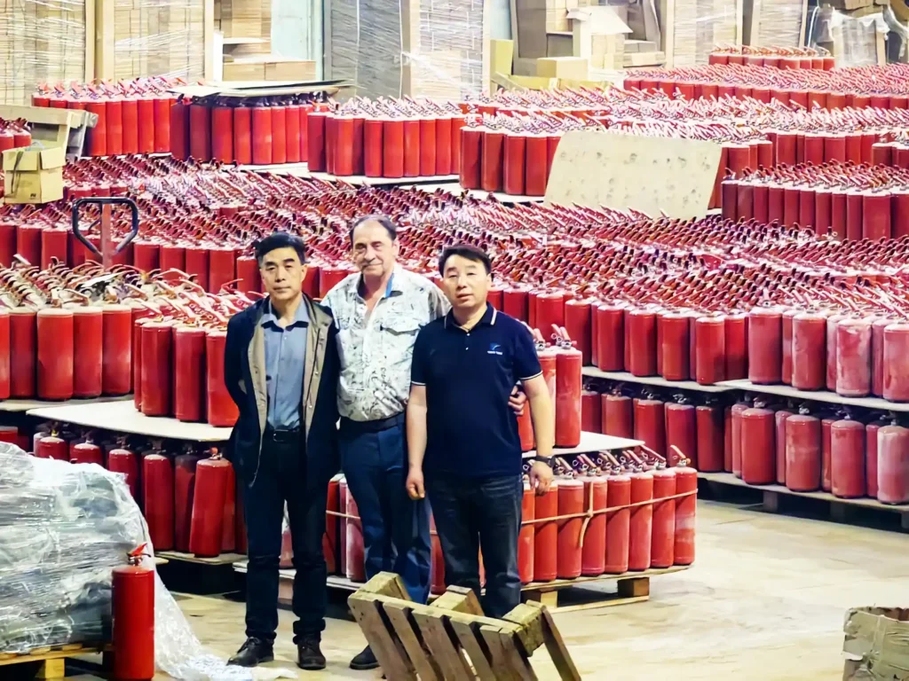 168 × 7 mm fire extinguishers tube line at the customer's plant in Russia