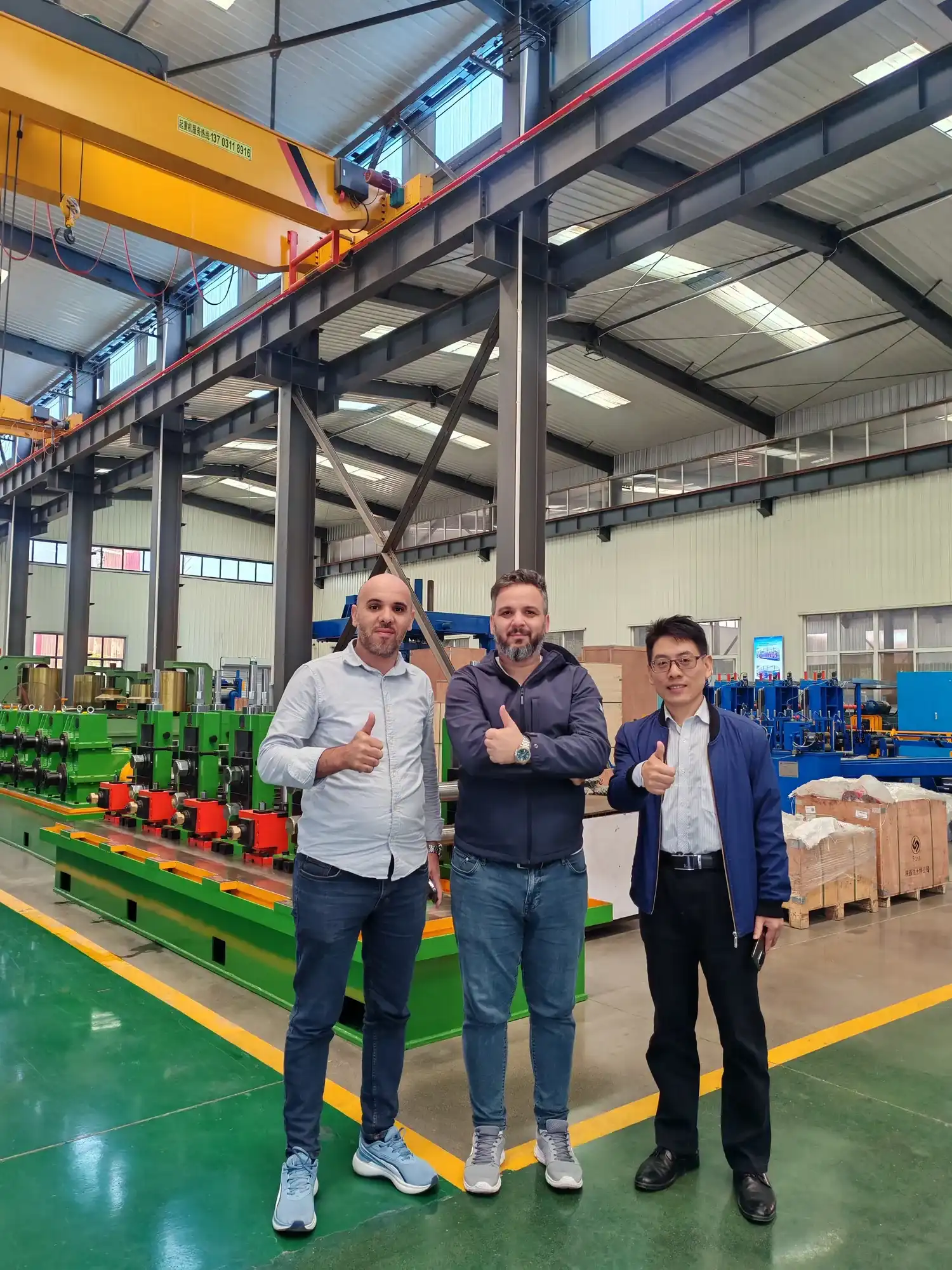Customer from Mexico visiting the Tengtian works — HG114 × 4 mm construction tube