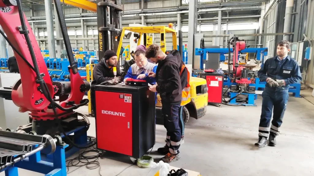 150 × 150 mm construction tube line at the customer's plant in Italy