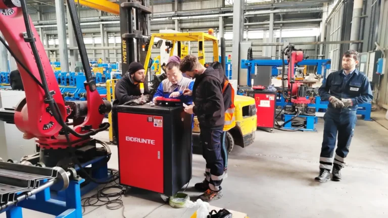 150 × 150 mm construction tube line at the customer's plant in Italy