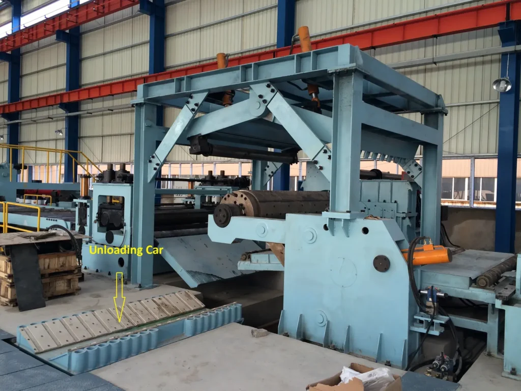 Cut-to-length line, shear and stacker
