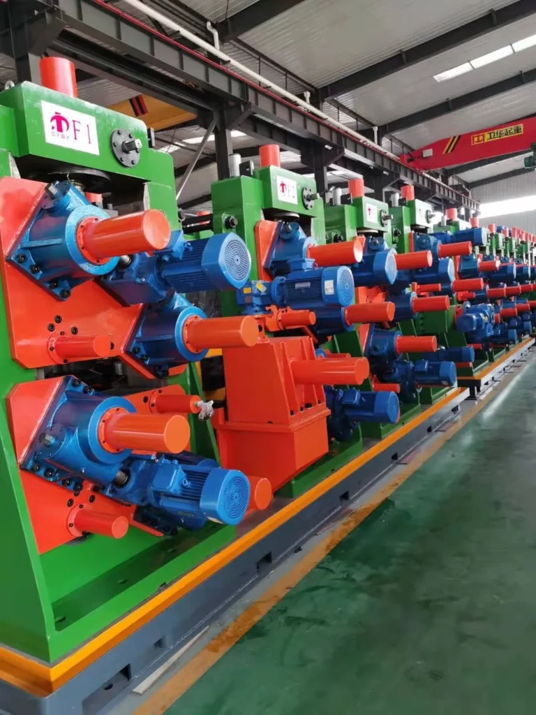 Square tube mill forming stands