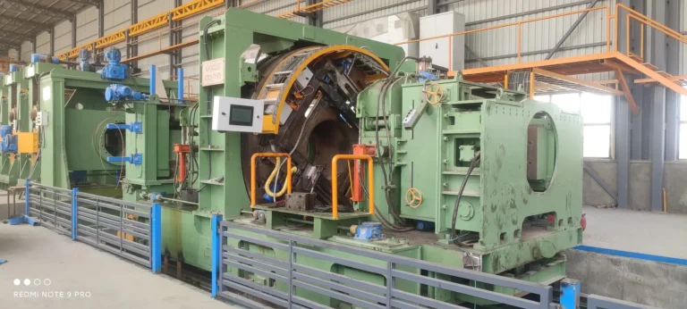 Heavy forming mill stand on the shop floor