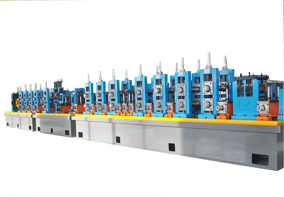 HG114 HFW tube mill line, full length on its base frame
