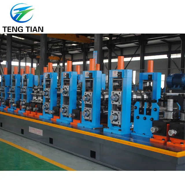 HG165 tube mill line with the forming stands in a row