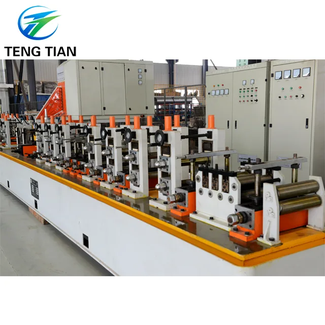 HG50 tube mill line and control cabinets, full line view