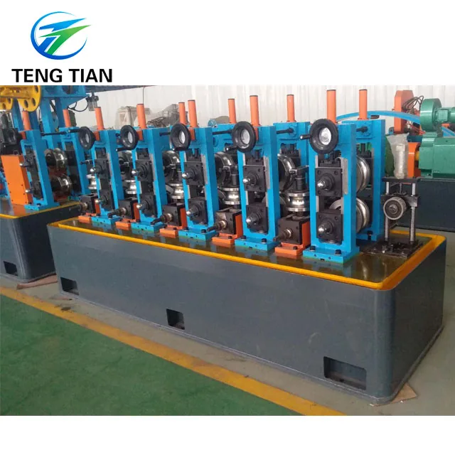 HG50 tube mill line, forming section with orange gearbox covers