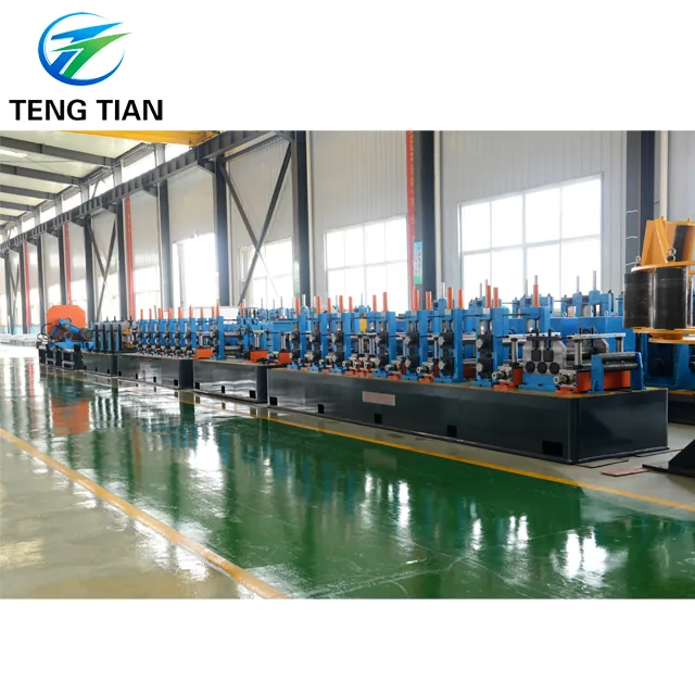 HG76 tube mill line down the workshop aisle
