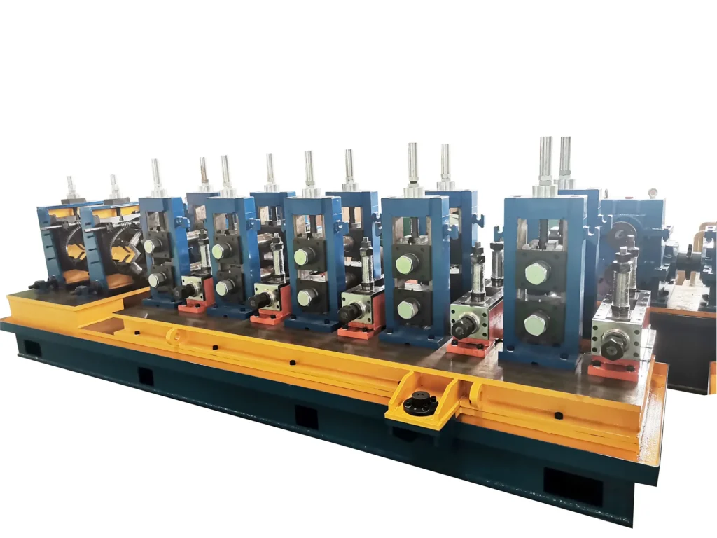HG89 tube mill line, three-quarter view of the full line