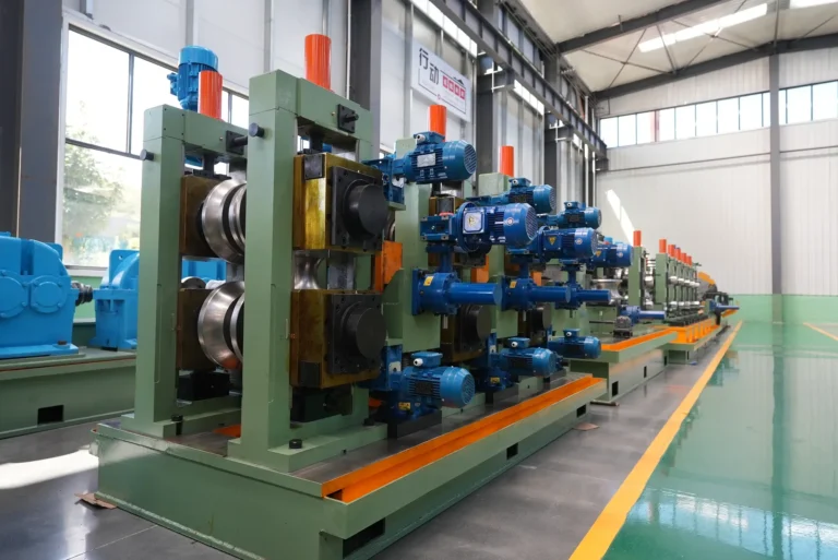 Tube mill line in the workshop