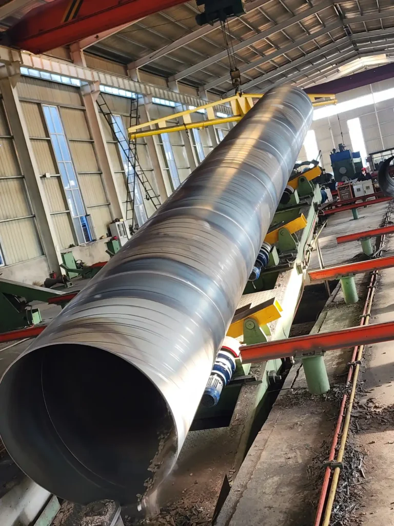 Large-diameter spiral welded pipe